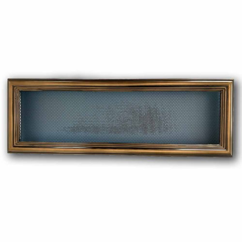 Krbová mřížka s límcem 170 x 500 mm - zlatá tmavá - bez žaluzie