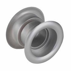 Kulatý větrací ventil do dveří a nábytku d50 mm - dvoudílný - šedá