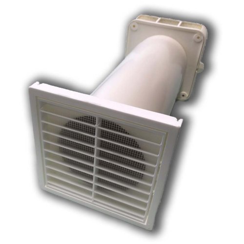 Ventilačná sada FUTURUM - potrubie d100 + mriežka + hlavica so zatváracou klapkou