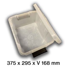 Úložný box UNO BOX 11 L průhledný s víkem a madlem - 375 x 300 x 170 mm