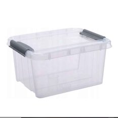 Úložný box PRO BOX 32 L priehľadný s vekom a silnými uzávermi