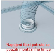Flexibilné vetracie PVC potrubie d125 dĺžka 2000 mm TUBOFLEX