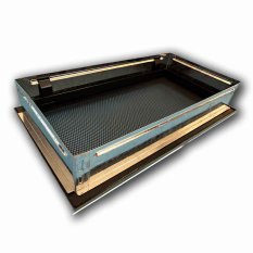 Krbová mřížka s límcem 170 x 300 mm - zlatá - bez žaluzie