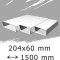 Ploché ventilační potrubí 204x60 délka 1500 mm