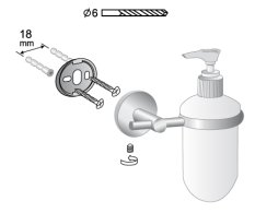 FORYOU – Dávkovač mýdla s úchytem – černá – 08253
