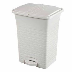 Odpadkový kôš s pedálom BASK 10L - biely 04-1017