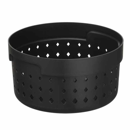 Plastový košík SEOUL kulatý 5122 – organizér 14x14x7 cm – černá