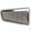 Větrací mřížka dveřní 335x132 mm s límcem a síťkou - chrom