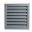 Vetracia mriežka 183x183 mm s okrúhlym golierom d150 mm a sieťkou, šedá