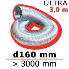 Flexibilné hliníkové potrubie FLEXTUBE ULTRA d160 dĺžka 3000 mm