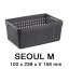 Plastový košík SEOUL 5024 – organizér 10 x 24 x 16 cm – šedá