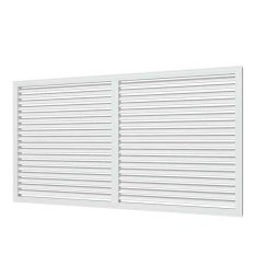 Větrací mřížka plastová 600x1200 mm - šikmé nepohyblivé žaluzie - bílá