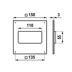 Příruba plastová s límcem 110x55 mm - pro ploché potrubí
