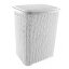 Kôš na bielizeň s vekom DAMLA 65 L - biela - 450 х 360 х V 540 mm