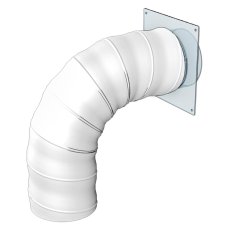 Flexibilní větrací PVC potrubí d125 délka 1000 mm TUBOFLEX
