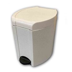 Odpadkový koš s pedálem PEDAL 7 L s vědrem - bílý - 15-1313