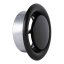 Anemostat talířový ventil odvodní kovový d125 mm - matně černý RAL 9005