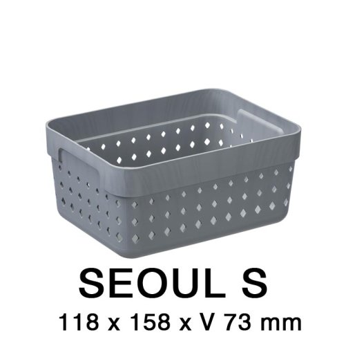 Plastový košík SEOUL 5023 – organizér 12 x 16 x 7 cm – bílá