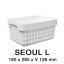 Plastový košík SEOUL 6023 – organizér 18x26x13 cm – šedá