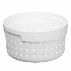 Plastový košík SEOUL kulatý 5122 – organizér 14x14x7 cm – bílá