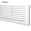 Vetracia mriežka 150x150 mm s montážnym rámčekom a sieťkou proti hmyzu - čierná