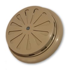 Větrací mřížka kulatá s manuální žaluzií a volitelným průměrem límce d100 až 150 mm, béžová