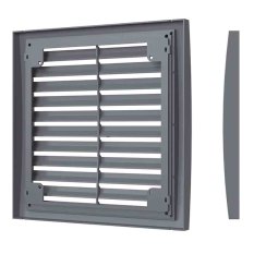 Vonkajšia vetracia mriežka štvorcová ASA 200x200 mm - sivá