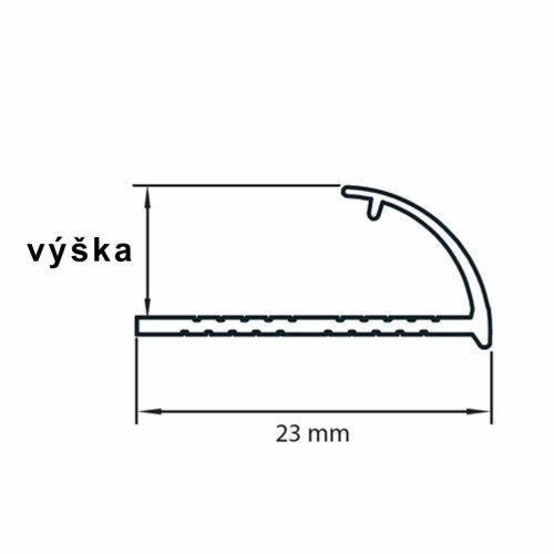 Profil k obkladům – VNĚJŠÍ ROH – 7 / 8 / 9 / 10 mm – 2500 mm – hnědá světlá