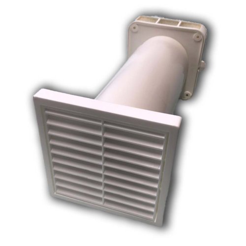 Ventilačná sada FUTURUM - potrubie d100 + mriežka + hlavica so zatváracou klapkou