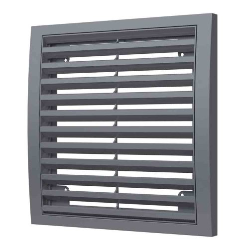 Venkovní větrací mřížka čtvercová ASA 200x200 mm - šedá