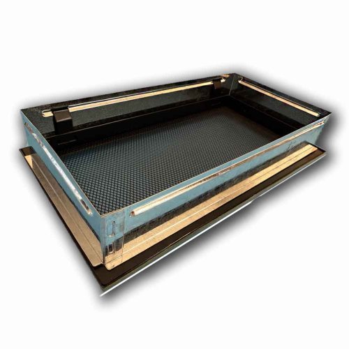 Krbová mřížka s límcem 170 x 300 mm - zlatá - bez žaluzie