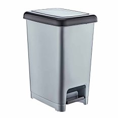 Odpadkový koš s pedálem SLIM 15 L - šedý