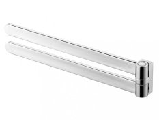 FUTURA CHROM – Věšák na ručníky dvojitý pohyblivý 425 mm – chrom – 02995