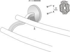 CHROMA – Věšák na ručníky tyčový dvojitý 2x610 mm – chrom – 01433