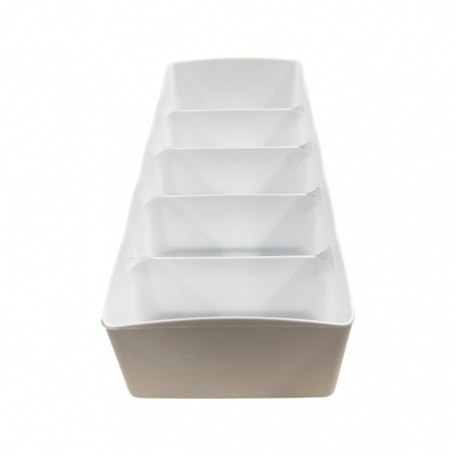 Organizér s piatimi priehradkami 07407 - biely - 110 x 275 x 65 mm