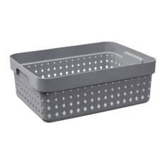 Plastový košík SEOUL 6024 – organizér 27x36x13 cm – šedá