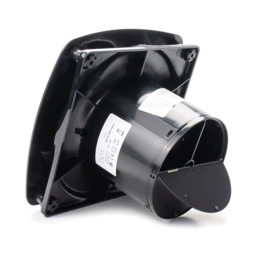 Ventilátor černý RIO BLACK d100 s kuličkovými ložisky a zpětnou klapkou