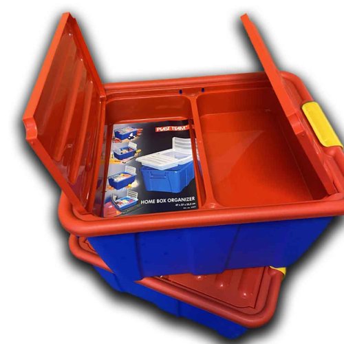 Úložný box HOMEBOX 30 L s deleným vekom s priehradkami