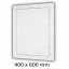 Plastové revízne dvierka 400 x 600 mm s montážnym golierom - II. jakost