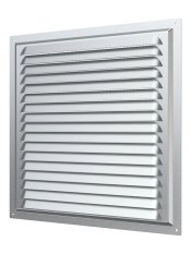 Vetracia kovová plochá mriežka 300x300 mm so sieťkou proti hmyzu - pozink