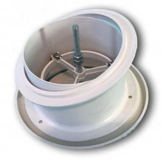 Anemostat talířový ventil přívodní s límcem d125 mm, bílý