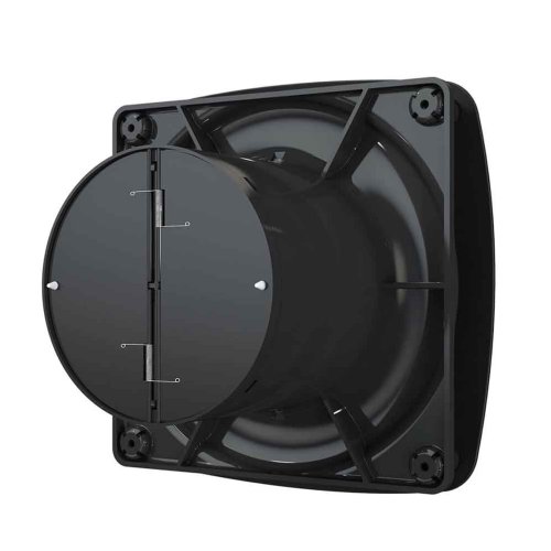 Ventilátor černý RIO BLACK d100 s kuličkovými ložisky a zpětnou klapkou