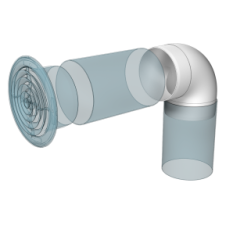 Kulaté ventilační potrubí d150 mm délka 2000 mm