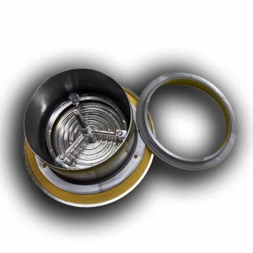 Anemostat tanierový ventil prívodný s golierom d100 mm - chróm Anemostat tanierový ventil prívodný s golierom d100 mm - chróm