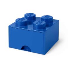 Úložný box XL s šuplíkem LEGO 4005 - organizér na stůl - modrý