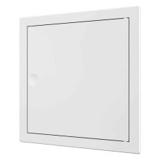 Plastová revizní dvířka 200 x 200 mm s tlačným zámkem - zacvakávací - bílá