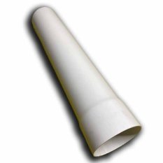 Kulaté větrací potrubí d125 mm délka 500 mm s límcem d129 mm