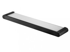 FUTURA BLACK – Polička koupelnová skleněná – černá – 02957