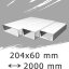 Ploché ventilační potrubí 204x60 délka 2000 mm
