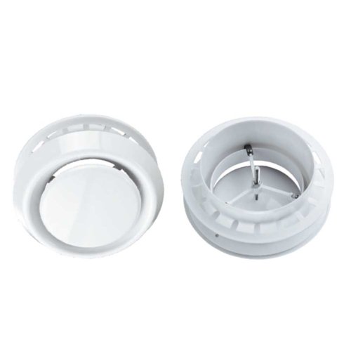 Anemostat talířový ventil odvodní d150 mm s límcem - bílý